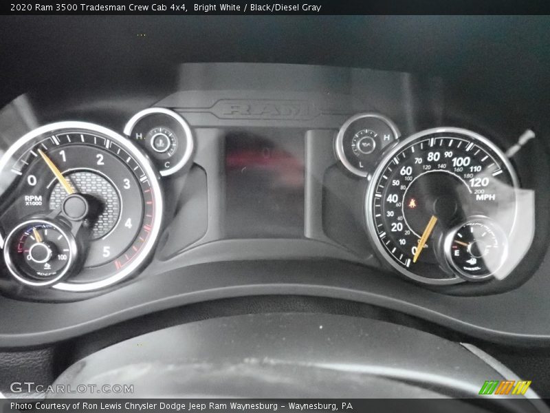 Bright White / Black/Diesel Gray 2020 Ram 3500 Tradesman Crew Cab 4x4
