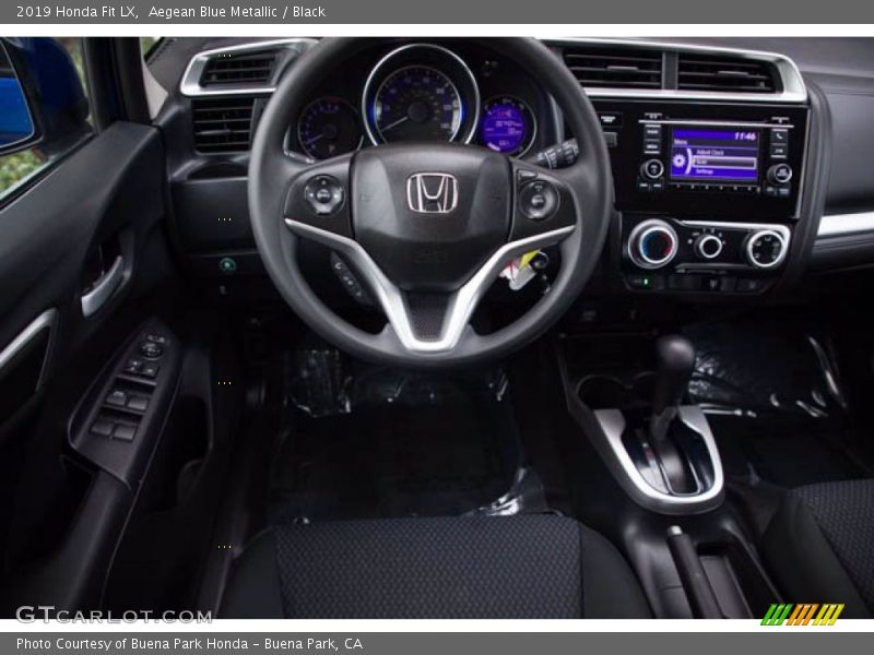 Aegean Blue Metallic / Black 2019 Honda Fit LX