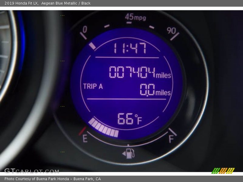 Aegean Blue Metallic / Black 2019 Honda Fit LX