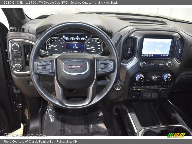 Smokey Quartz Metallic / Jet Black 2019 GMC Sierra 1500 AT4 Double Cab 4WD