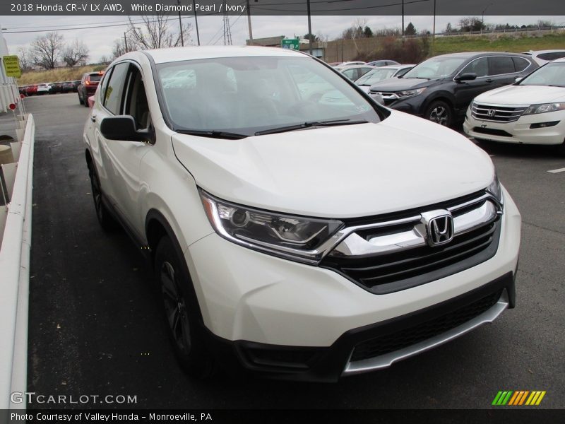 White Diamond Pearl / Ivory 2018 Honda CR-V LX AWD