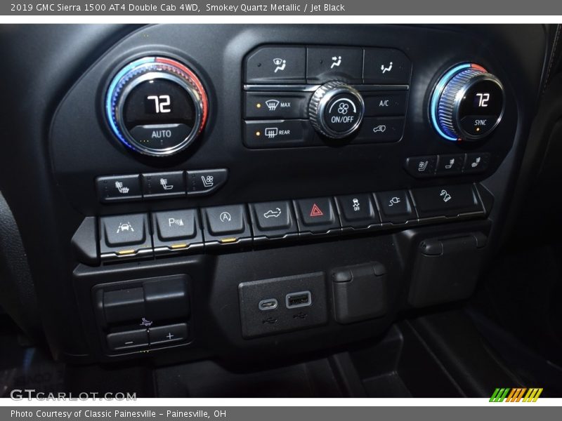 Smokey Quartz Metallic / Jet Black 2019 GMC Sierra 1500 AT4 Double Cab 4WD