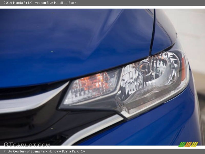 Aegean Blue Metallic / Black 2019 Honda Fit LX