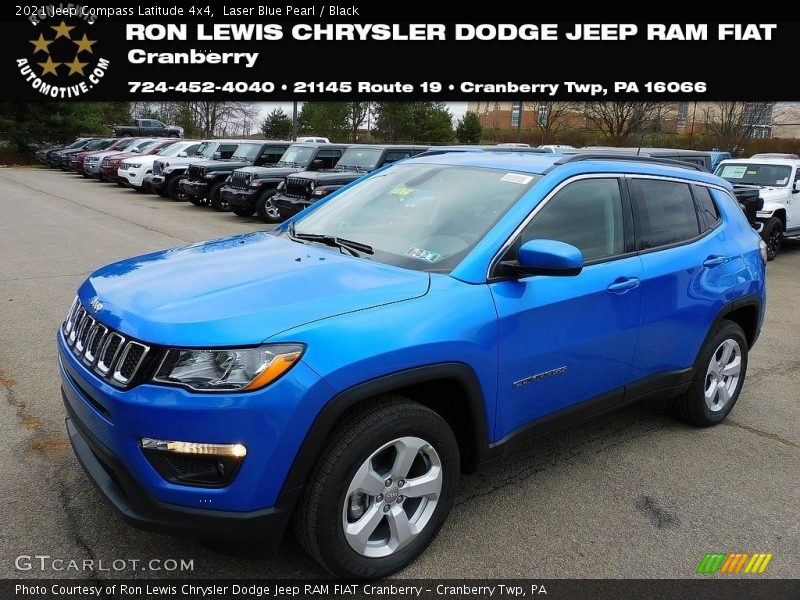 Laser Blue Pearl / Black 2021 Jeep Compass Latitude 4x4