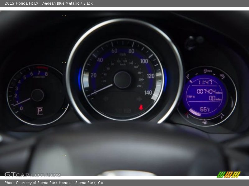 Aegean Blue Metallic / Black 2019 Honda Fit LX