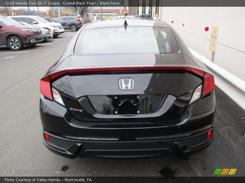 Crystal Black Pearl / Black/Ivory 2018 Honda Civic EX-T Coupe