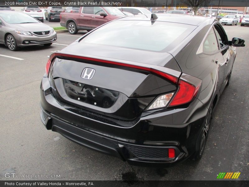 Crystal Black Pearl / Black/Ivory 2018 Honda Civic EX-T Coupe