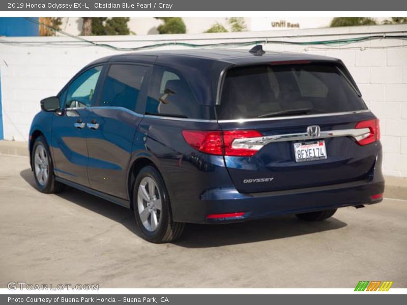 Obsidian Blue Pearl / Gray 2019 Honda Odyssey EX-L