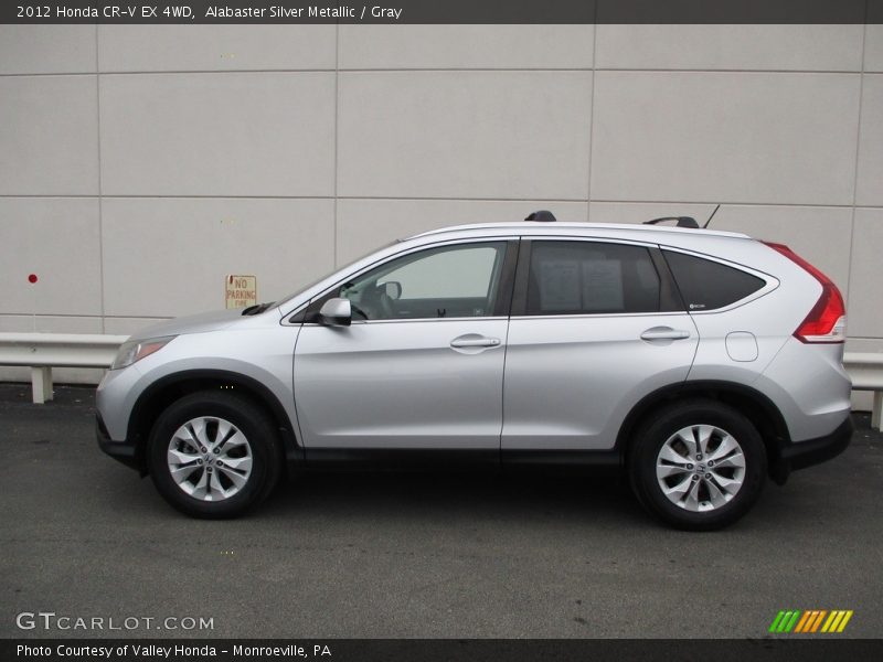 Alabaster Silver Metallic / Gray 2012 Honda CR-V EX 4WD