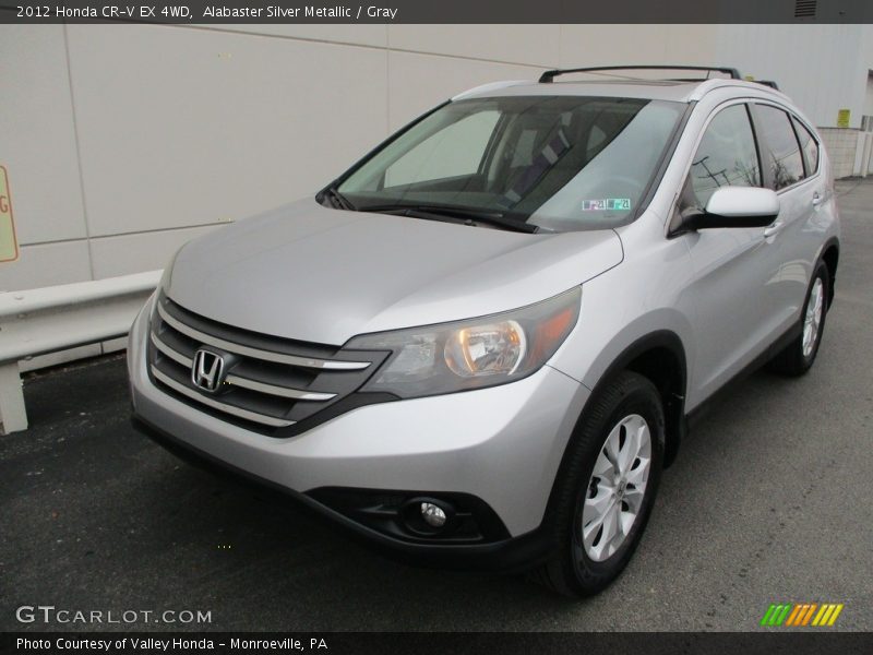 Alabaster Silver Metallic / Gray 2012 Honda CR-V EX 4WD