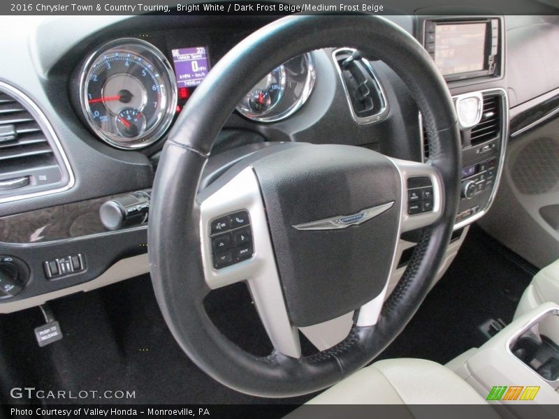 Bright White / Dark Frost Beige/Medium Frost Beige 2016 Chrysler Town & Country Touring