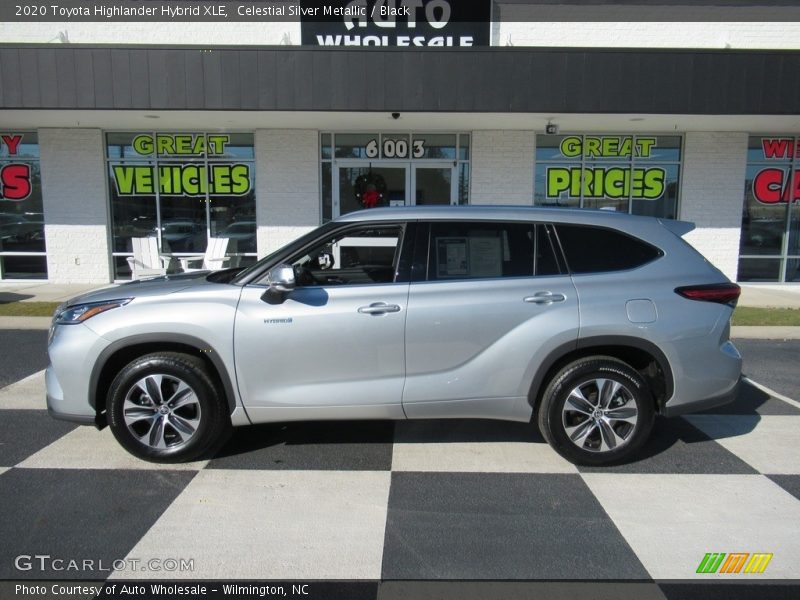 Celestial Silver Metallic / Black 2020 Toyota Highlander Hybrid XLE