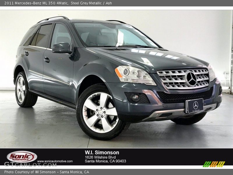 Steel Grey Metallic / Ash 2011 Mercedes-Benz ML 350 4Matic