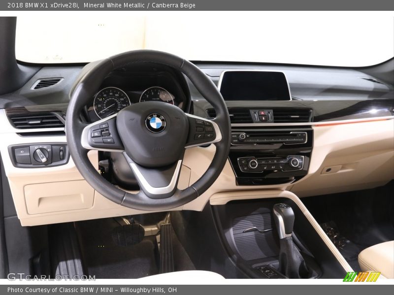 Mineral White Metallic / Canberra Beige 2018 BMW X1 xDrive28i