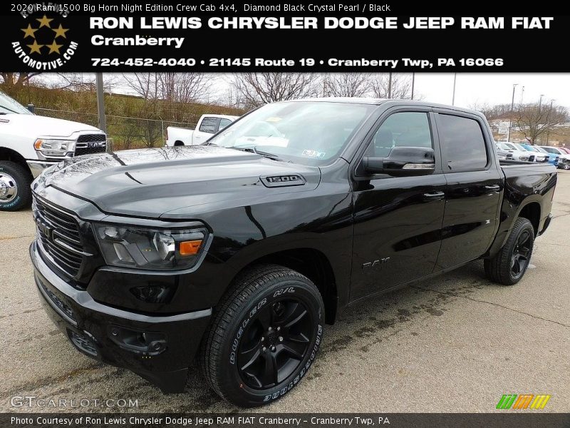 Diamond Black Crystal Pearl / Black 2020 Ram 1500 Big Horn Night Edition Crew Cab 4x4
