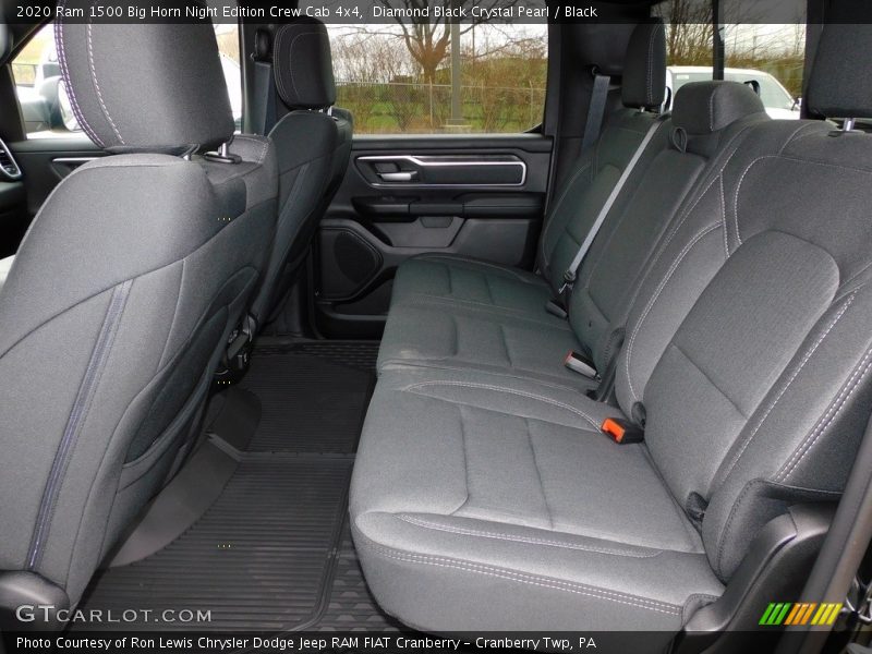 Rear Seat of 2020 1500 Big Horn Night Edition Crew Cab 4x4