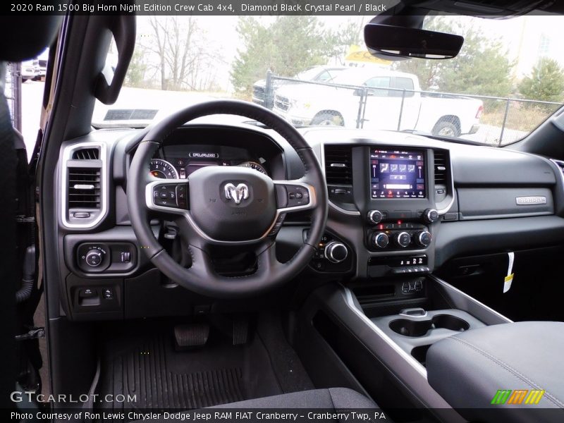 Dashboard of 2020 1500 Big Horn Night Edition Crew Cab 4x4