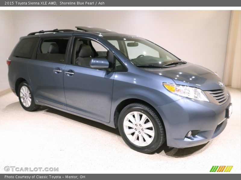 Shoreline Blue Pearl / Ash 2015 Toyota Sienna XLE AWD