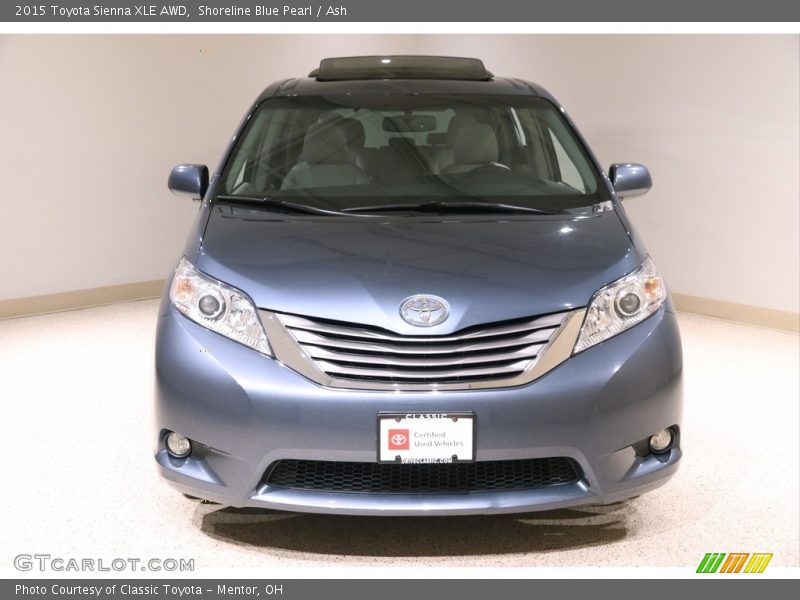 Shoreline Blue Pearl / Ash 2015 Toyota Sienna XLE AWD