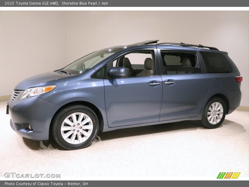 Shoreline Blue Pearl / Ash 2015 Toyota Sienna XLE AWD