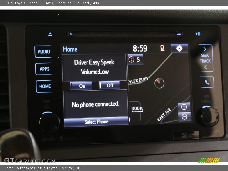 Shoreline Blue Pearl / Ash 2015 Toyota Sienna XLE AWD