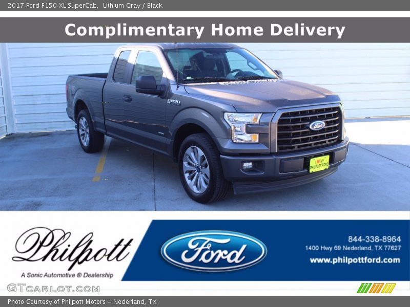 Lithium Gray / Black 2017 Ford F150 XL SuperCab