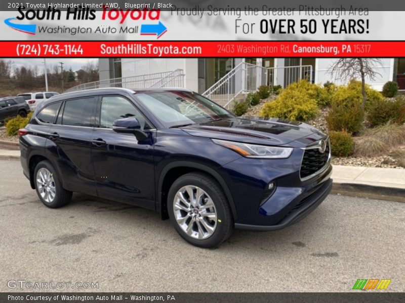 Blueprint / Black 2021 Toyota Highlander Limited AWD