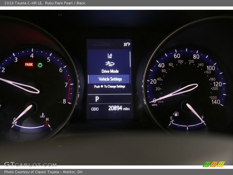 Ruby Flare Pearl / Black 2019 Toyota C-HR LE