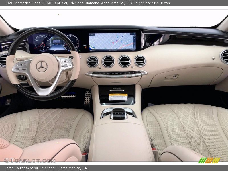 designo Diamond White Metallic / Silk Beige/Espresso Brown 2020 Mercedes-Benz S 560 Cabriolet
