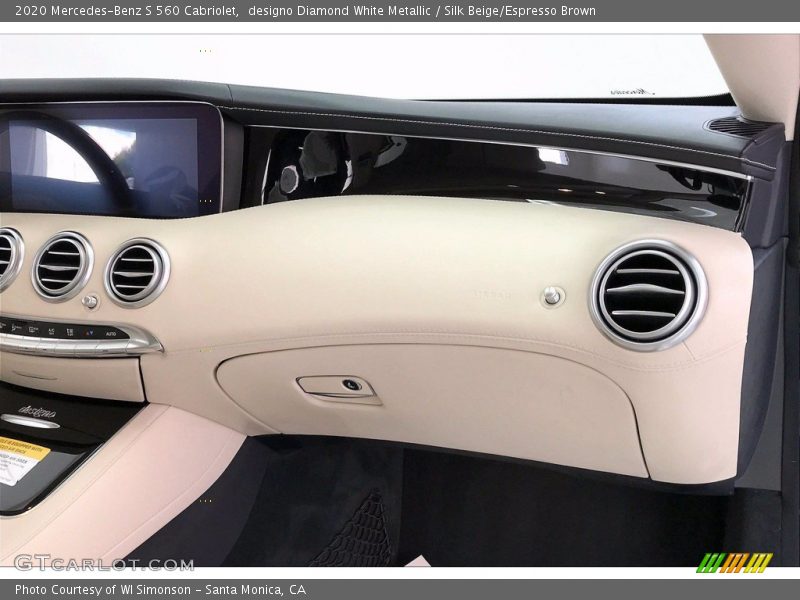 designo Diamond White Metallic / Silk Beige/Espresso Brown 2020 Mercedes-Benz S 560 Cabriolet