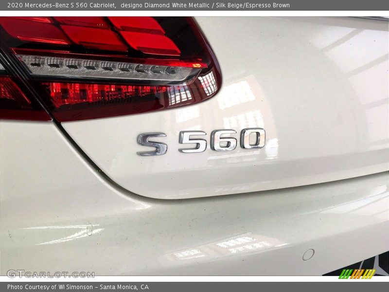 designo Diamond White Metallic / Silk Beige/Espresso Brown 2020 Mercedes-Benz S 560 Cabriolet