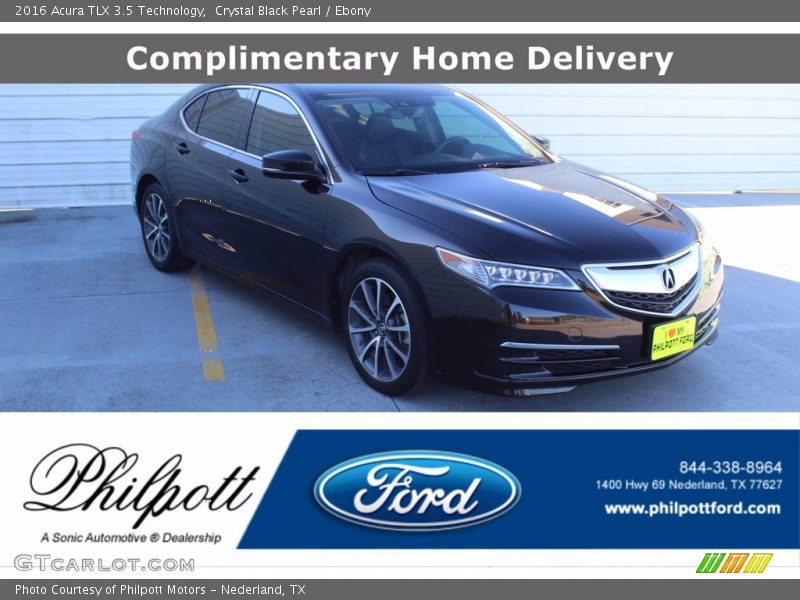 Crystal Black Pearl / Ebony 2016 Acura TLX 3.5 Technology