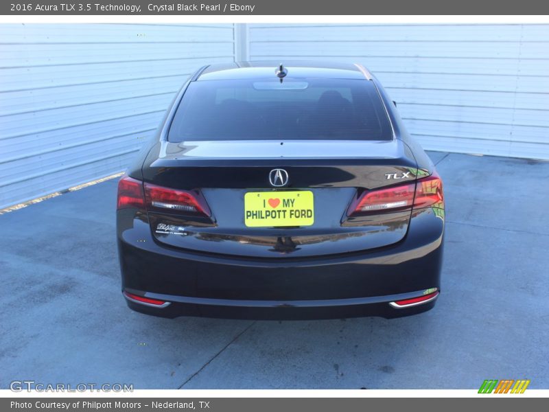 Crystal Black Pearl / Ebony 2016 Acura TLX 3.5 Technology
