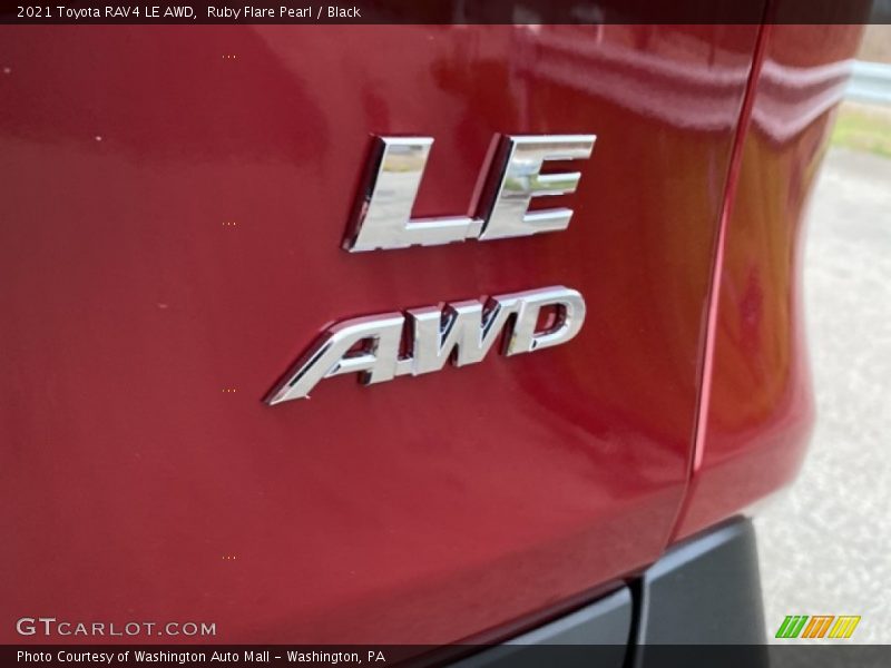 Ruby Flare Pearl / Black 2021 Toyota RAV4 LE AWD
