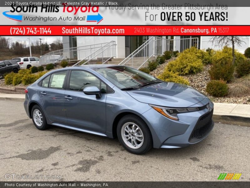 Celestite Gray Metallic / Black 2021 Toyota Corolla Hybrid LE