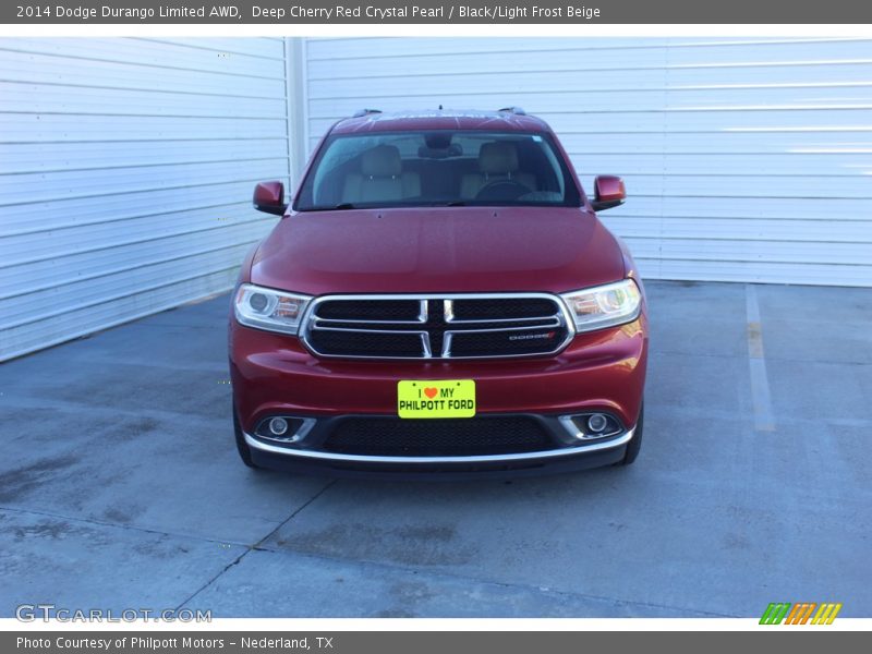 Deep Cherry Red Crystal Pearl / Black/Light Frost Beige 2014 Dodge Durango Limited AWD