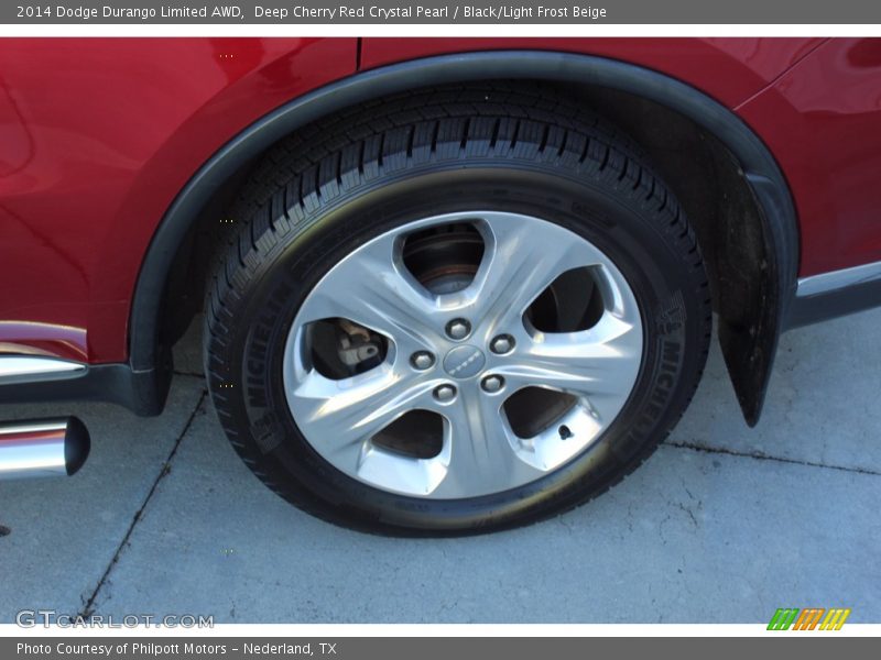 Deep Cherry Red Crystal Pearl / Black/Light Frost Beige 2014 Dodge Durango Limited AWD