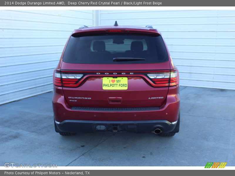 Deep Cherry Red Crystal Pearl / Black/Light Frost Beige 2014 Dodge Durango Limited AWD