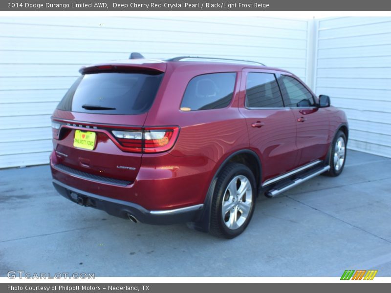 Deep Cherry Red Crystal Pearl / Black/Light Frost Beige 2014 Dodge Durango Limited AWD
