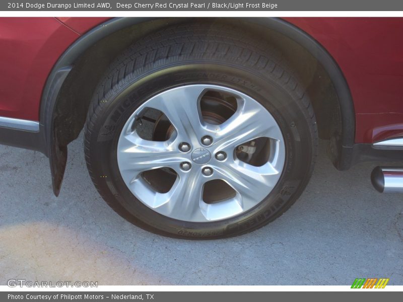 Deep Cherry Red Crystal Pearl / Black/Light Frost Beige 2014 Dodge Durango Limited AWD