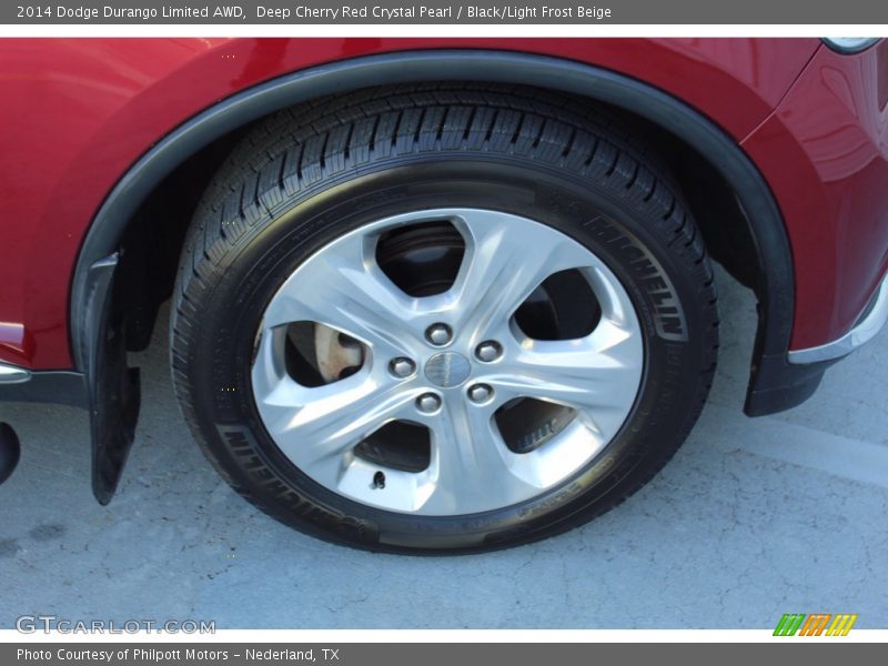 Deep Cherry Red Crystal Pearl / Black/Light Frost Beige 2014 Dodge Durango Limited AWD