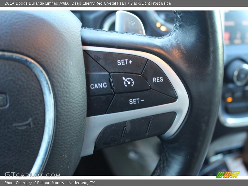 Deep Cherry Red Crystal Pearl / Black/Light Frost Beige 2014 Dodge Durango Limited AWD