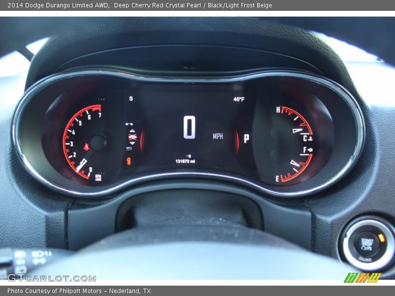 Deep Cherry Red Crystal Pearl / Black/Light Frost Beige 2014 Dodge Durango Limited AWD