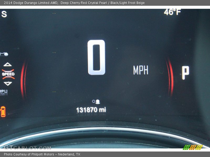 Deep Cherry Red Crystal Pearl / Black/Light Frost Beige 2014 Dodge Durango Limited AWD