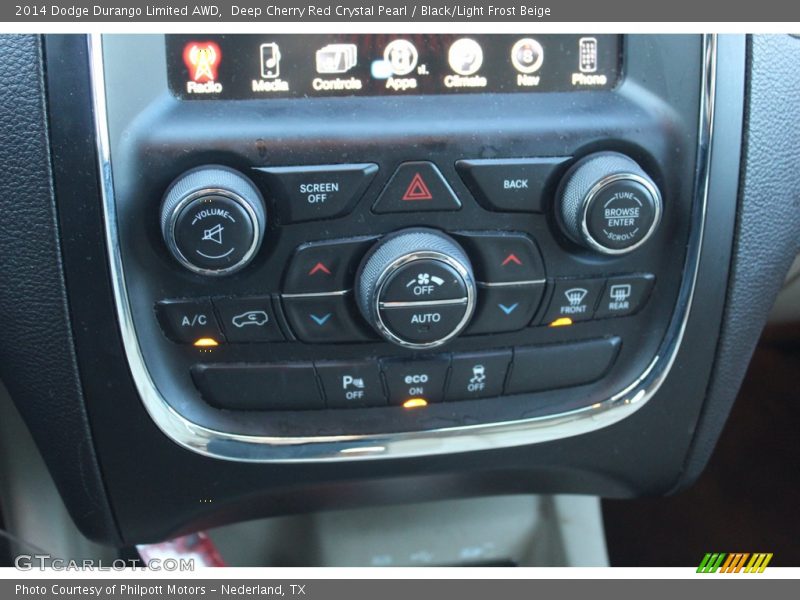 Deep Cherry Red Crystal Pearl / Black/Light Frost Beige 2014 Dodge Durango Limited AWD