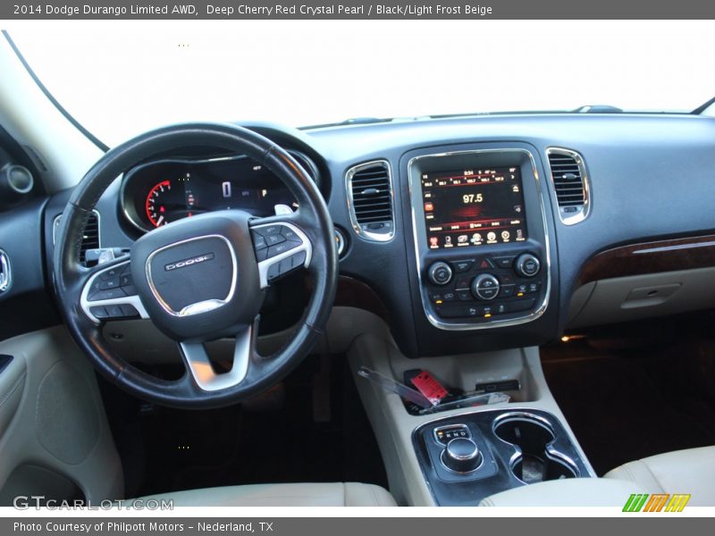 Deep Cherry Red Crystal Pearl / Black/Light Frost Beige 2014 Dodge Durango Limited AWD