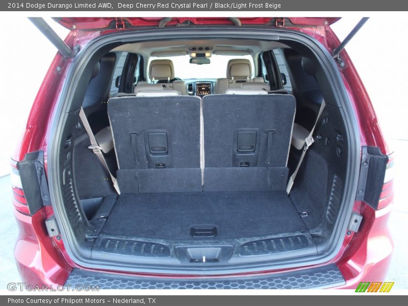 Deep Cherry Red Crystal Pearl / Black/Light Frost Beige 2014 Dodge Durango Limited AWD