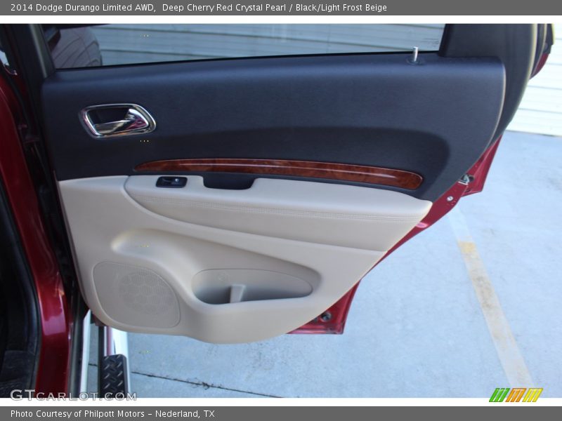 Deep Cherry Red Crystal Pearl / Black/Light Frost Beige 2014 Dodge Durango Limited AWD