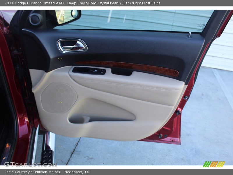 Deep Cherry Red Crystal Pearl / Black/Light Frost Beige 2014 Dodge Durango Limited AWD