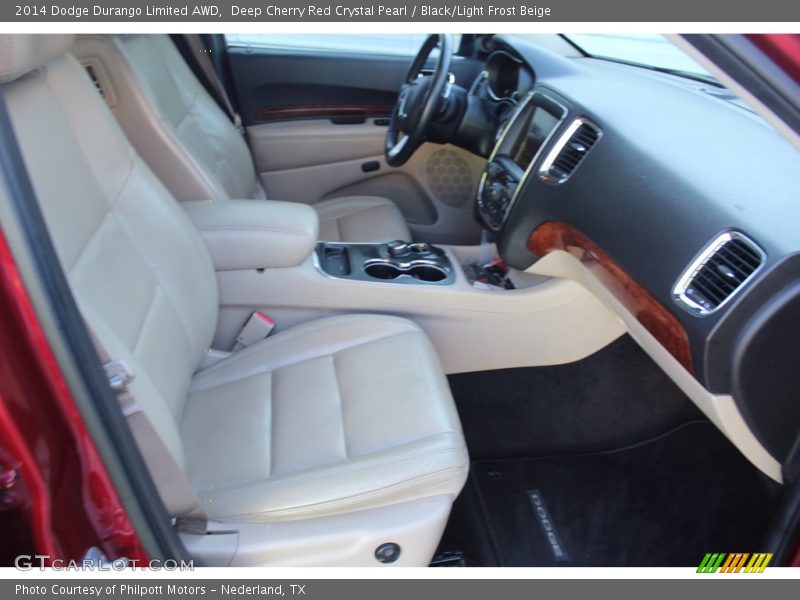 Deep Cherry Red Crystal Pearl / Black/Light Frost Beige 2014 Dodge Durango Limited AWD